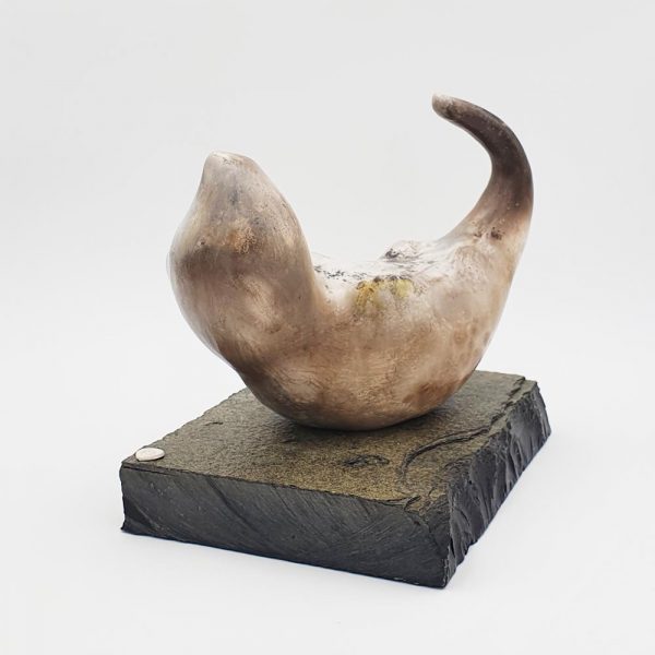Ceramic sculpture 'Otter II' by Carol Pask