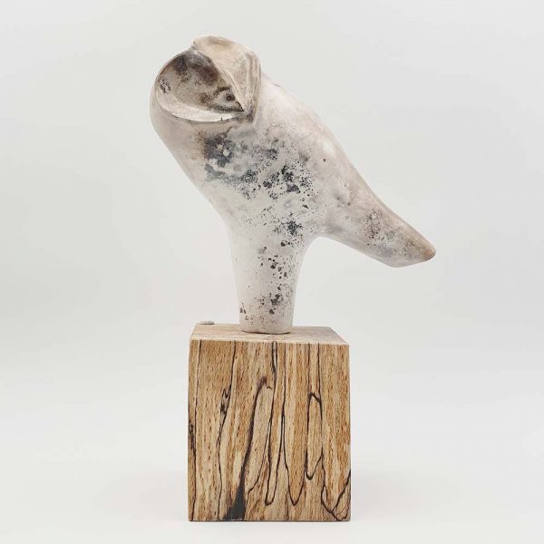 Ceramic sculpture 'Owl I' by Carol Pask