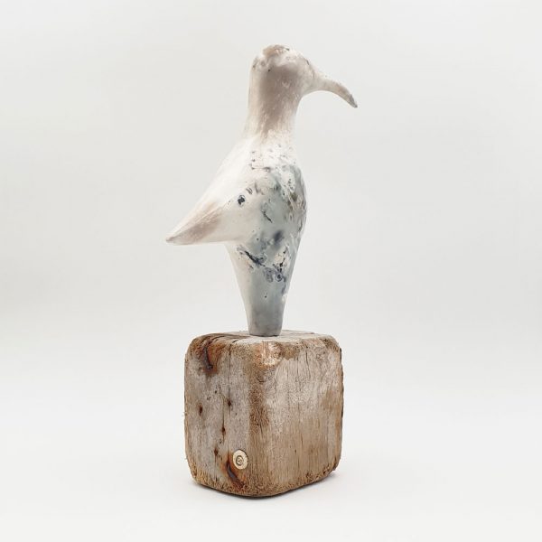 Ceramic sculpture 'Wader' by Carol Pask