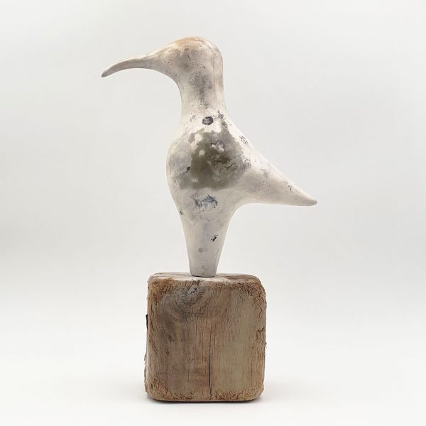 Ceramic sculpture 'Wader' by Carol Pask