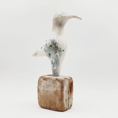 Ceramic sculpture 'Wader' by Carol Pask