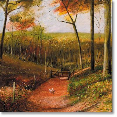 Greeting card of 'Walking the Heath' by Chris Williamson