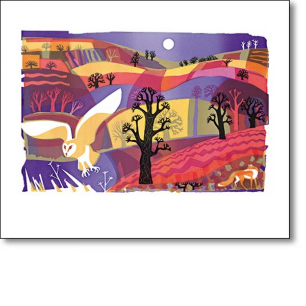 Greetings card of 'Bright Night' by Carry Ackroyd