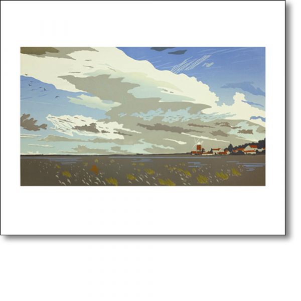 Greetings card of 'Cley Marshes' by Colin Moore
