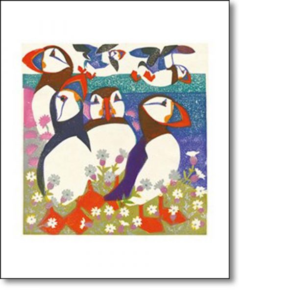 Greetings card of 'Puffins' by Matt Underwood