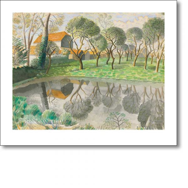 Greetings card of 'Newt Pond, 1932' by Eric Ravillious