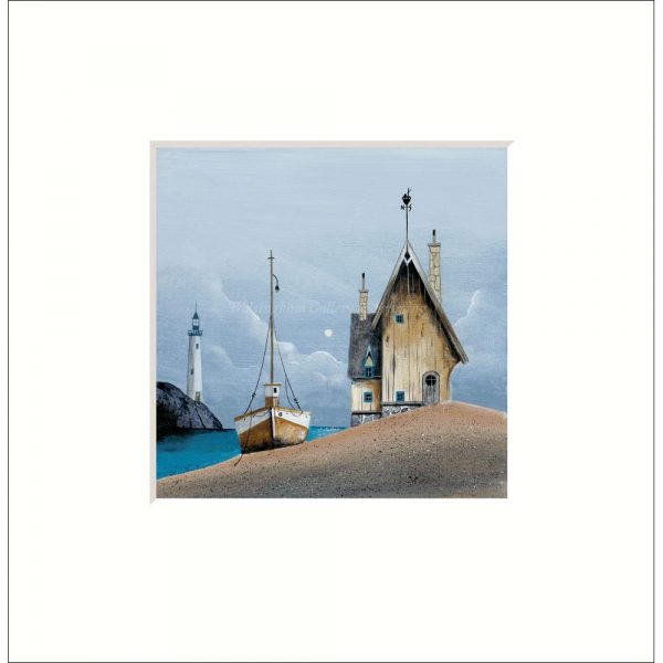 Mounted limited edition print 'On the Beach' by Gary Walton