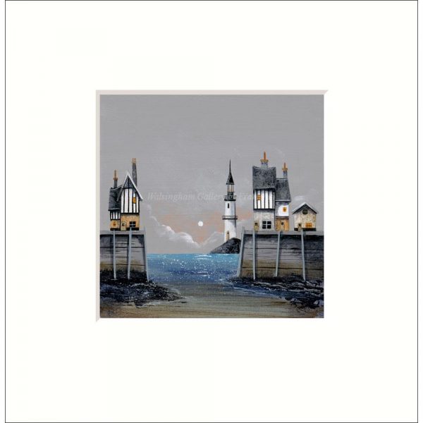 Mounted limited edition print 'Glittering Sea' by Gary Walton