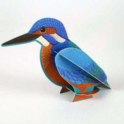 Pop-out card of 'Kingfisher' by Alice Melvin