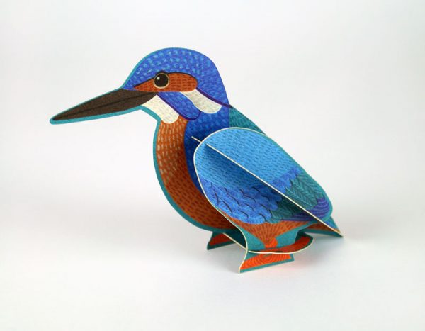 Pop-out card of 'Kingfisher' by Alice Melvin