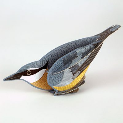 Pop-out card of 'Nuthatch' by Alice Melvin
