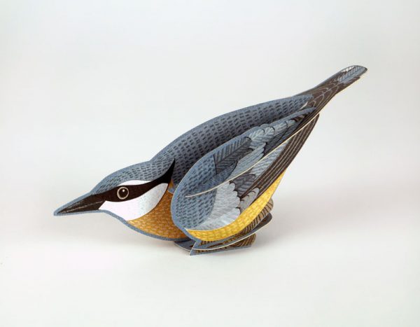 Pop-out card of 'Nuthatch' by Alice Melvin