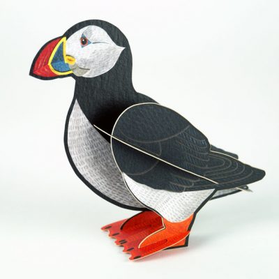 Pop-out card of 'Puffin' by Alice Melvin