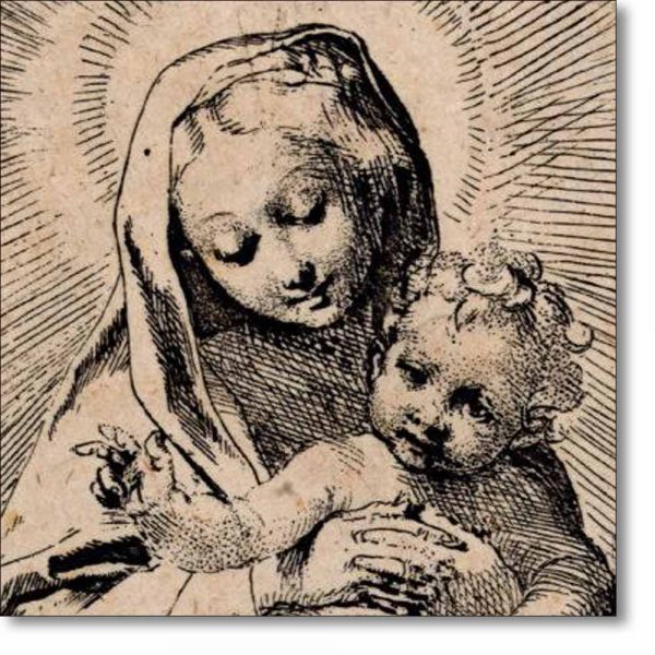 Christmas Card of 'Virgin and Child' by Barocci