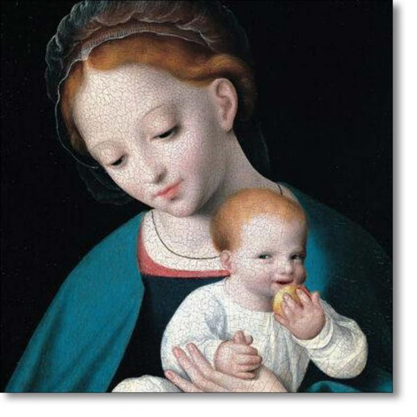 Christmas Card of 'Virgin and Child with an Orange'