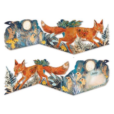 Die-Cut Tri-Fold card of 'Fox' by Mark Hearld