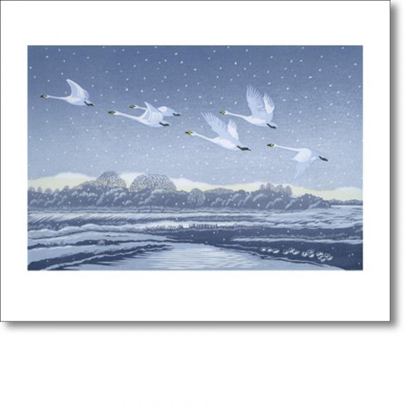 Greeting card of 'Snow Flight' by Niki Bowers