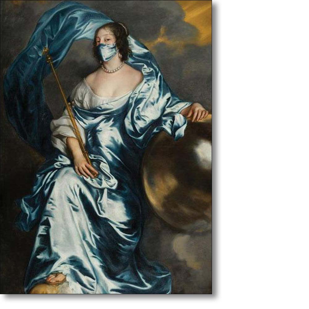 Christmas Card of 'Countess Rachel du Ruvigny as Fortune' by Anthony van Dyck