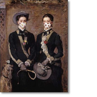Christmas Card of 'The Twins, Kate and Grace Hoare' by John Everett Millais