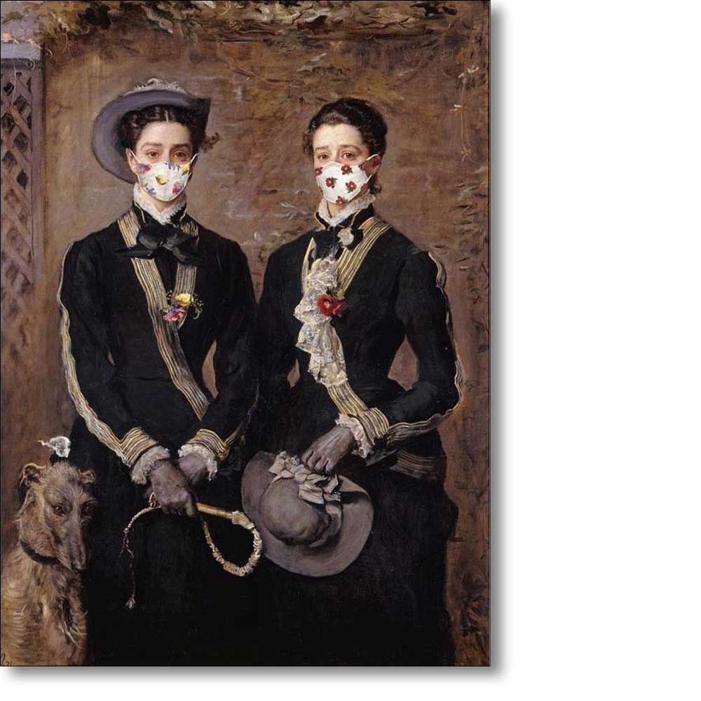 Christmas Card of 'The Twins, Kate and Grace Hoare' by John Everett Millais