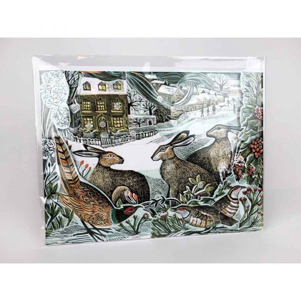 Wrapped advent calendar We Three Hares, by Angela Harding