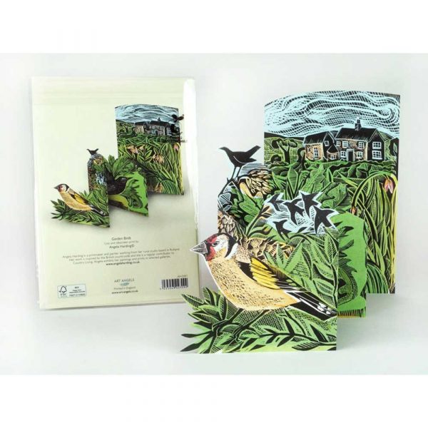 Alternative view 2 of fold-out cards 'Garden Birds' by Angela Harding