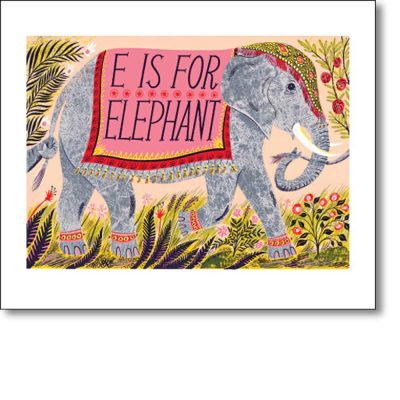 Greetings Card 'E is for Elephant' by Emily Sutton