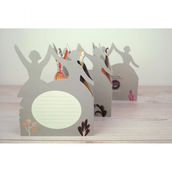 Fold-out card 'Dancers' by Sarah Young