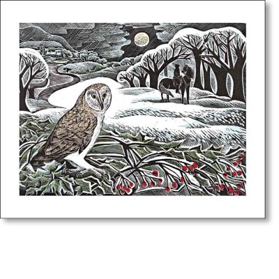 Greetings card 'Owl Flight' by Angela Harding