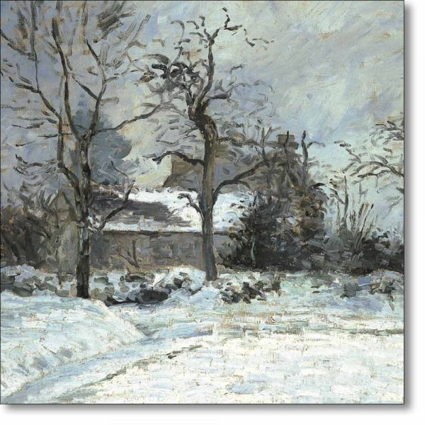 Christmas Card 'Piette's House at Montfoucault' by Camille Pissarro