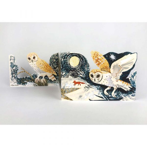 Die-Cut Tri-Fold card 'Silent Flight' by Mark Hearld