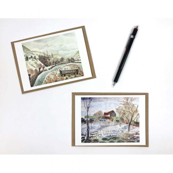 Notecard pack of New Year Snow, 1935 / January, 10am by Eric Ravilious