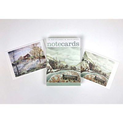 Notecard pack of New Year Snow, 1935 / January, 10am by Eric Ravilious