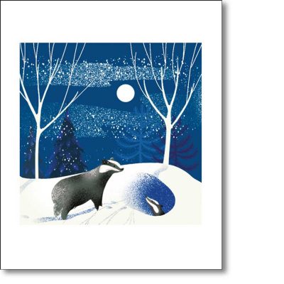 Greetings card 'Badgers' by Sally Elford