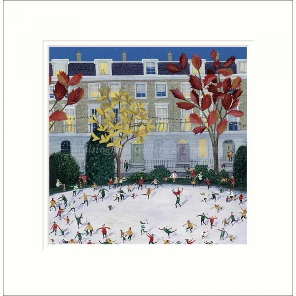 Limited Edition Print 'Skating in the Square' (mounted) by Jenni Murphy