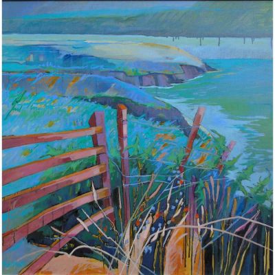 Oil on linen 'Coastal Vision in Blue' by Rachel Thomas