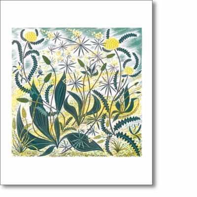 Greetings card 'Sollas Sands' by Angie Lewin