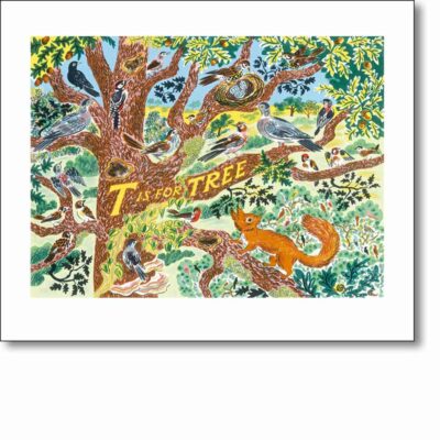 Greetings card 'T is for Tree' by Emily Sutton