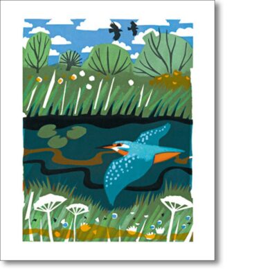 Greetings card 'Kingfisher' by Carry Akroyd
