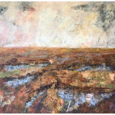 Mixed media painting 'Norfolk Saltmarsh II' by Steven Levitt