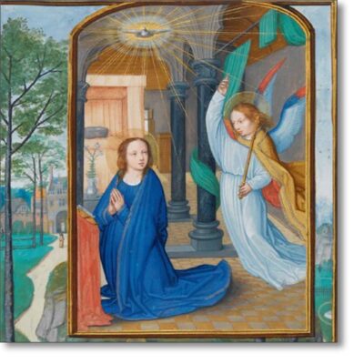 Christmas Card 'Annunciation from the Brandenburg Hours' from an illuminated manuscript