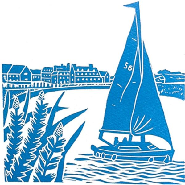 Linocut 'Blakeney Quay' by Hate Heiss