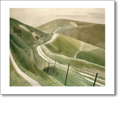 Greetings card 'Chalk Paths' by Eric Ravilious (1903-1942)
