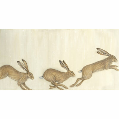 Limited Edition Giclee Print 'Bounding Hares' by Bella Bigsby