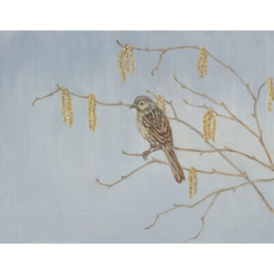 Limited Edition Giclee Print 'Hedge Sparrow and Hazel' by Bella Bigsby
