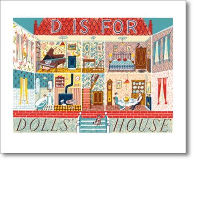 Greetings card 'D is for Doll's House' by Emily Sutton