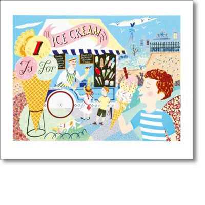 Greetings card 'I is for Ice Cream' by Emily Sutton