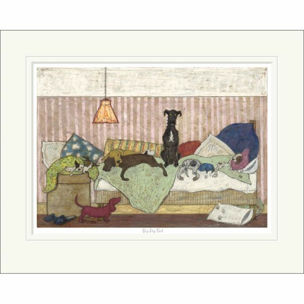 Limited Edition Print 'Big Dog Bed' (mounted) by Sam Toft