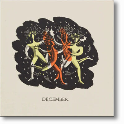 Christmas Card of 'December' by Eric Ravilious
