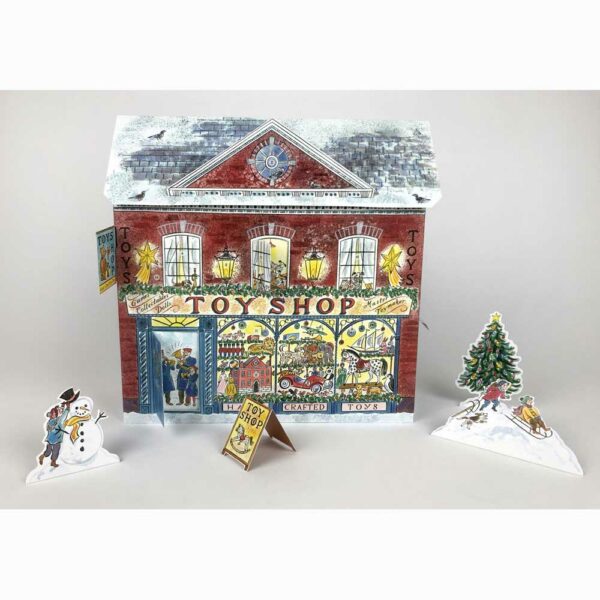 Front view of advent calendar Toy Shop, by Emily Sutton